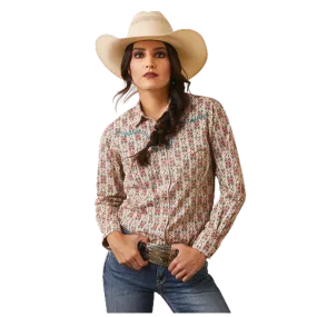 10043685 Ariat Women's R.E.A.L. Long Sleeve Snap Shirt - Cimarron Print