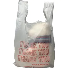 11.5" x 6.5" x 22" - "Thank You" Shopping Bags (HD) 0.55 mil