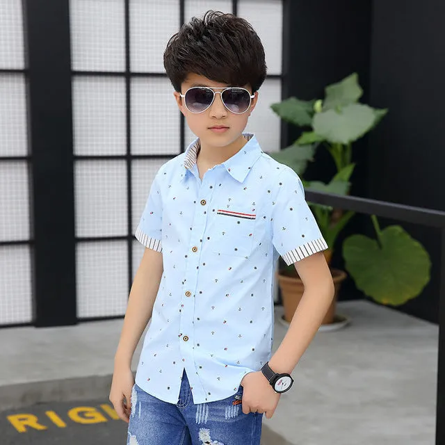 2019 Summer Toddler Teenage Dot School Boy Clothing Kids Boys