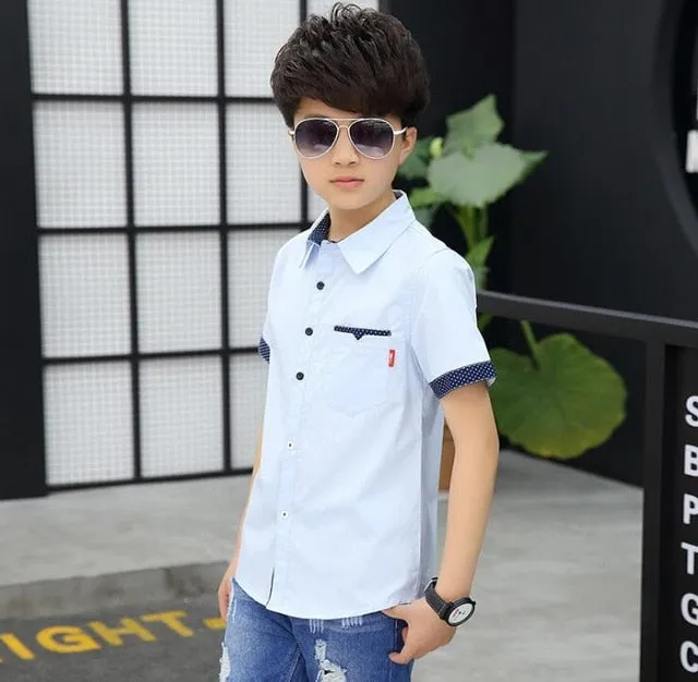 2019 Summer Toddler Teenage Dot School Boy Clothing Kids Boys