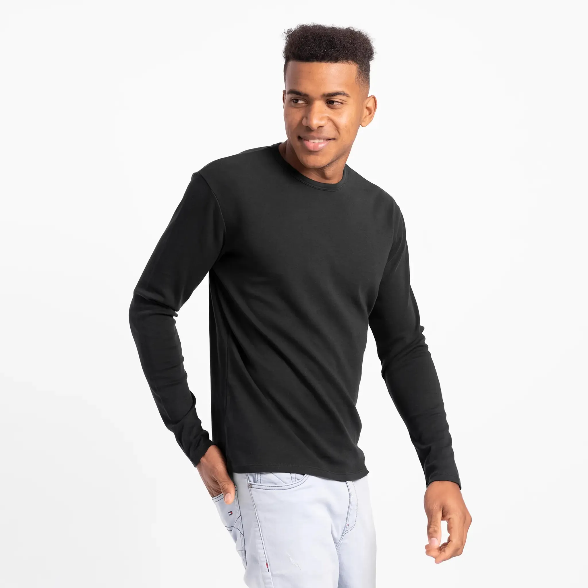 3 Pack - Men's Organic Pima Cotton Long Sleeve Shirts