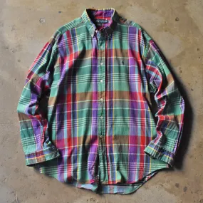 90's Ralph Lauren “BLAKE” チェック ボタンダウンシャツ 240515 S2100