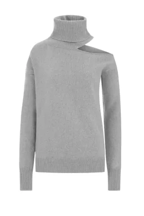 ABBIE CASHMERE SWEATER IN GRAY