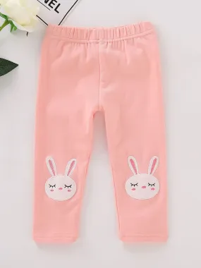 Adorable Toddler Girls Bunny Pink Render Trousers