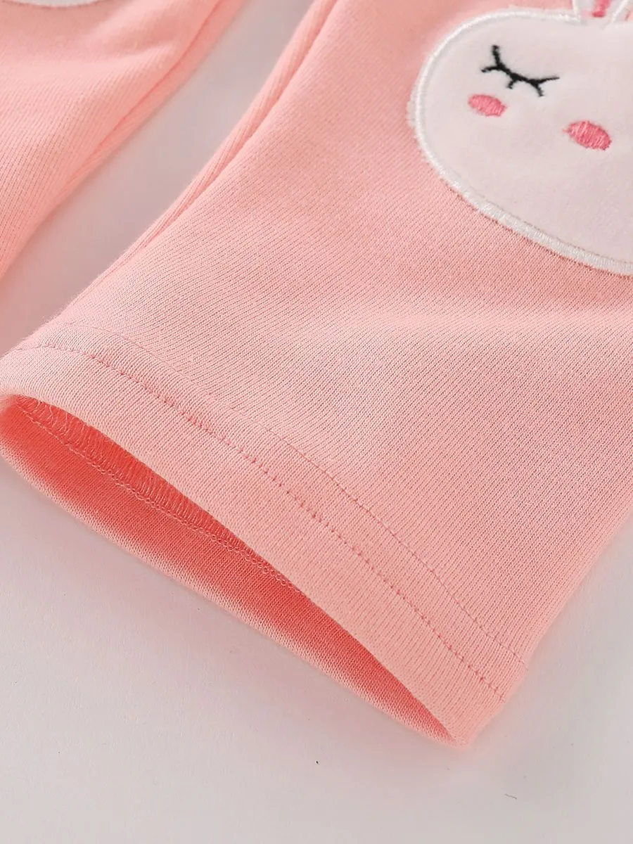 Adorable Toddler Girls Bunny Pink Render Trousers