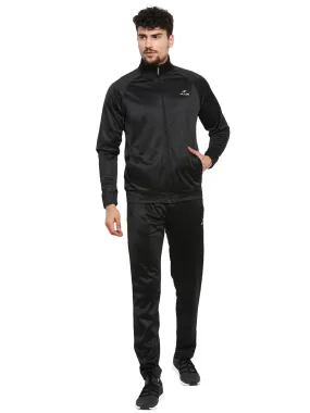 Alcis Men Solid Black Tracksuits