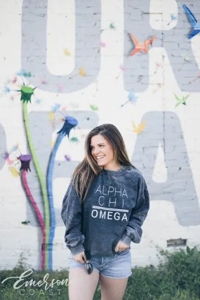 Alpha Chi Omega Bomber Sweatshirt