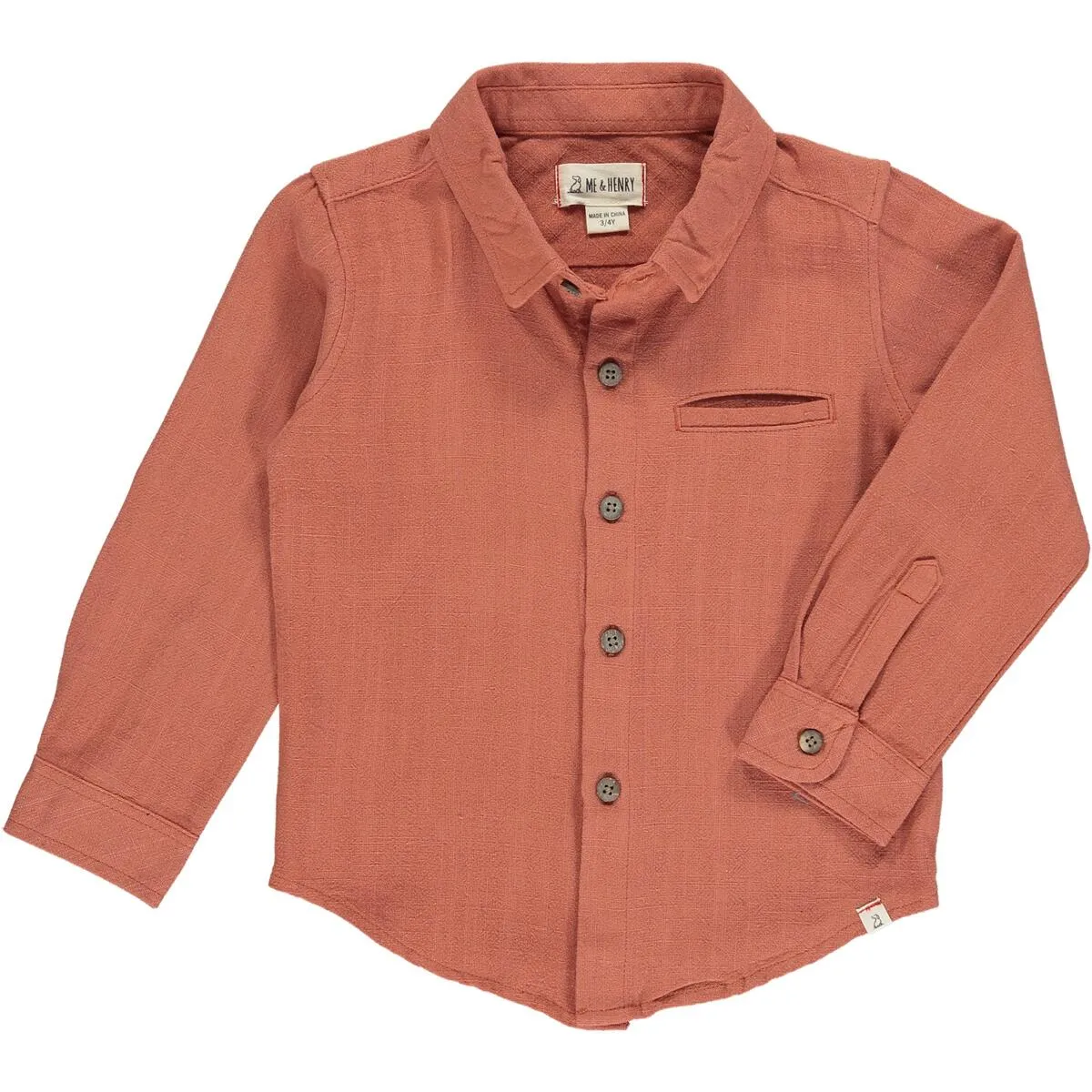 Atwood Rust Gauze Woven Shirt - Select Size