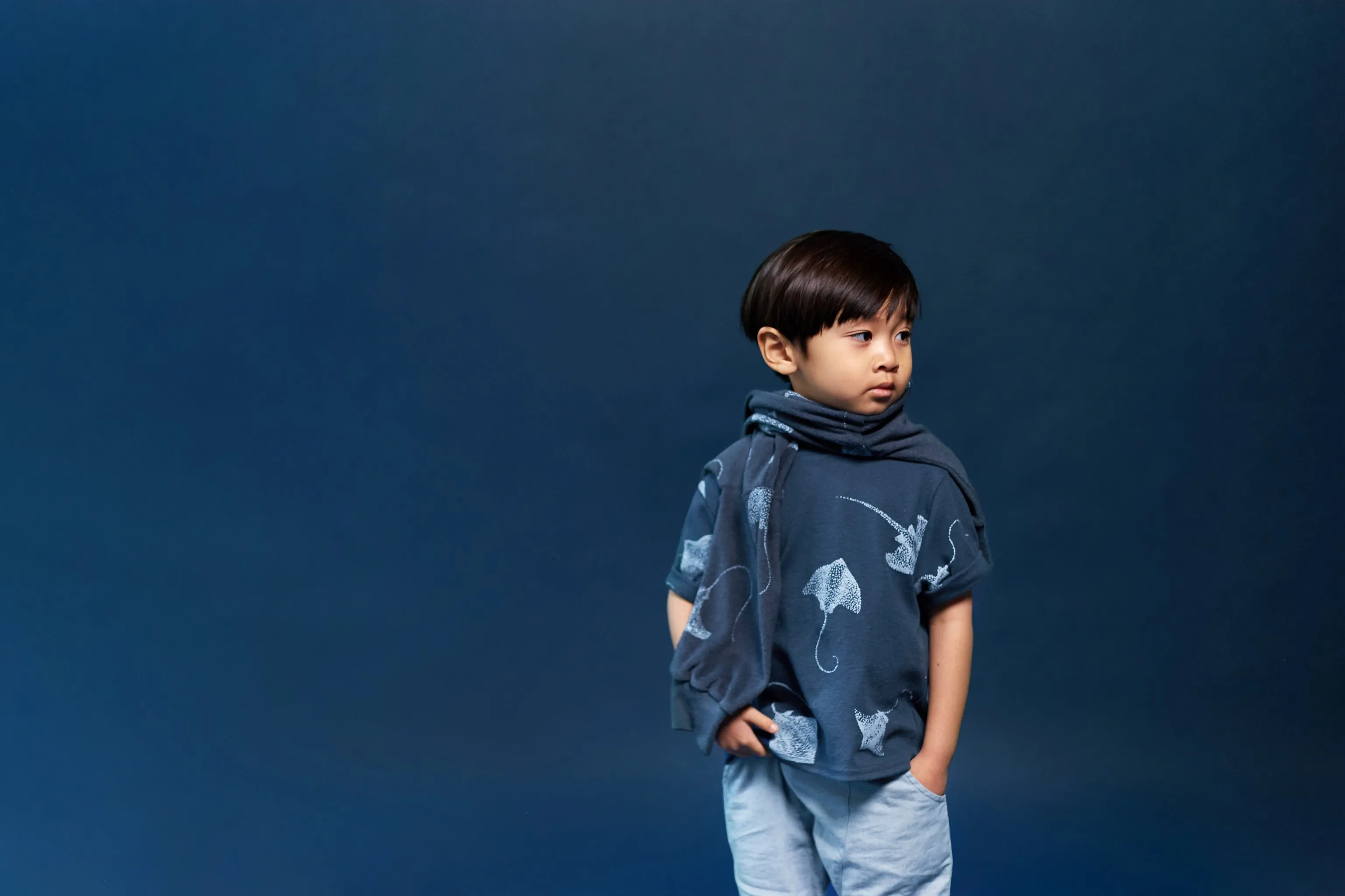 Baby Boxy T-Shirt | Navy