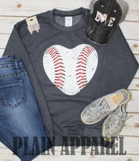 Baseball Heart Sweatshirt