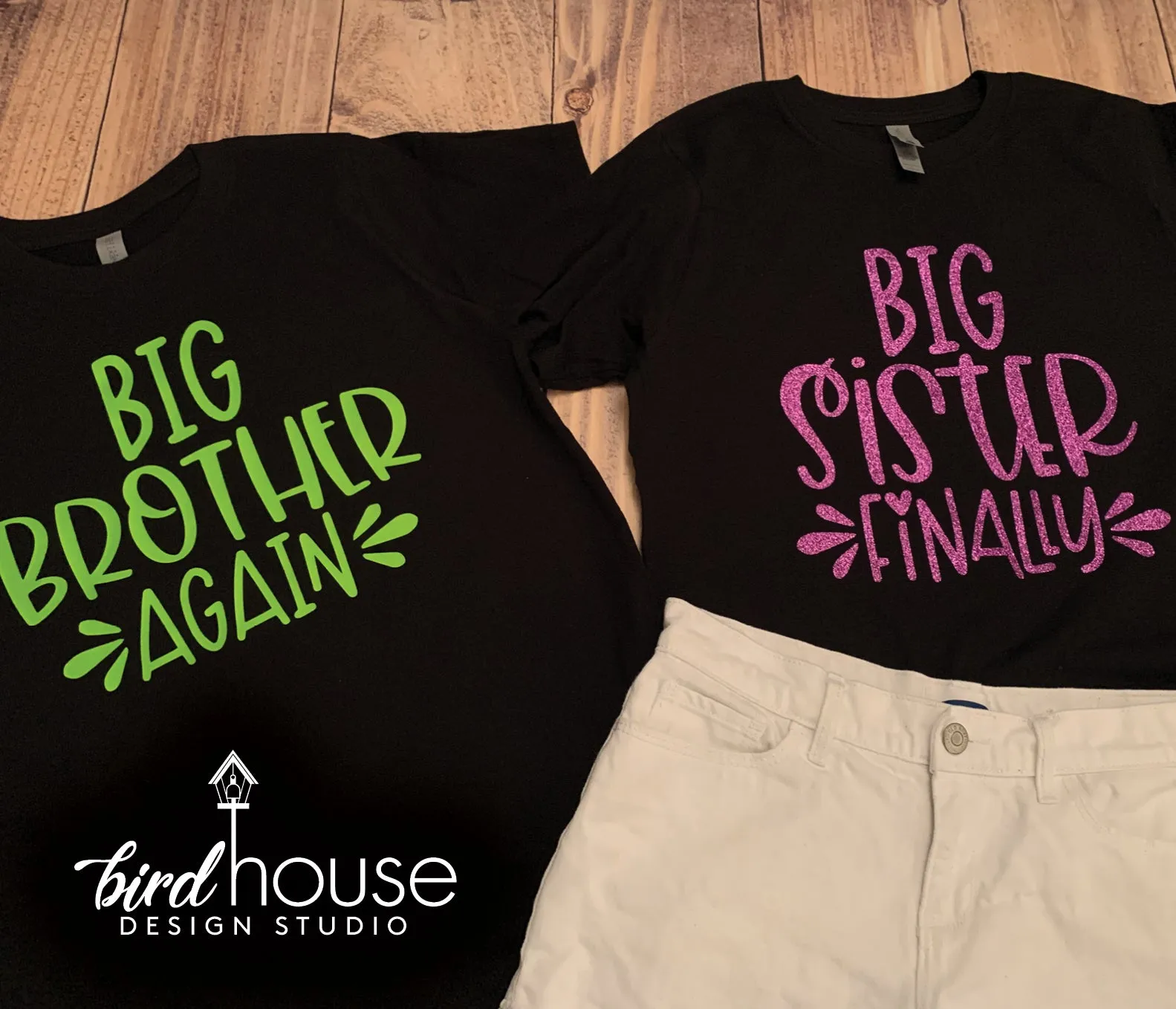 Big Brother Again Finally, Cute Pregnancy Announcement Shirt, Custom Any Text or Color