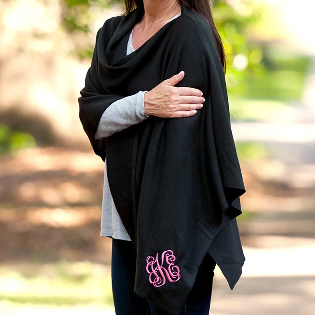 Black Chelsea Poncho - Personalized