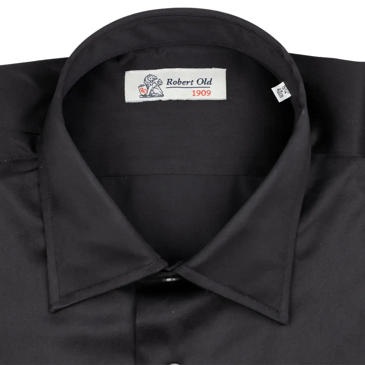 Black Satin Cotton Shirt