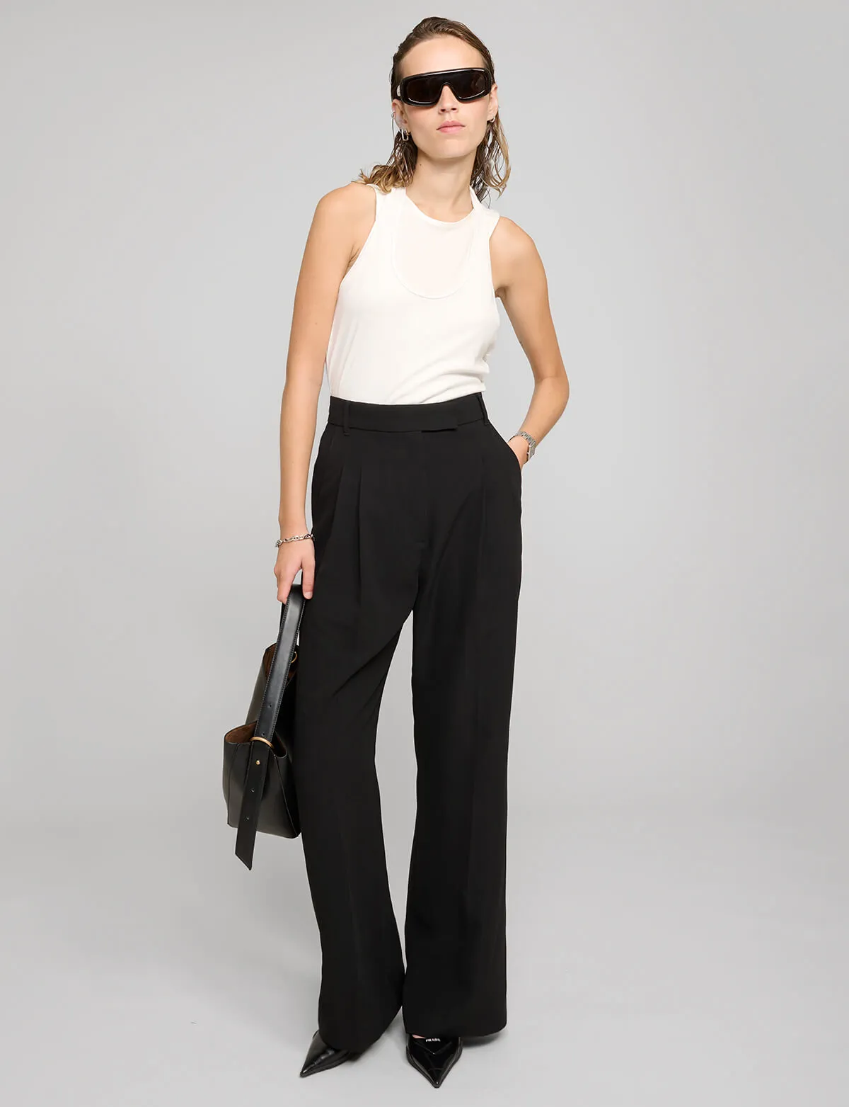 Black Straight Leg Pants