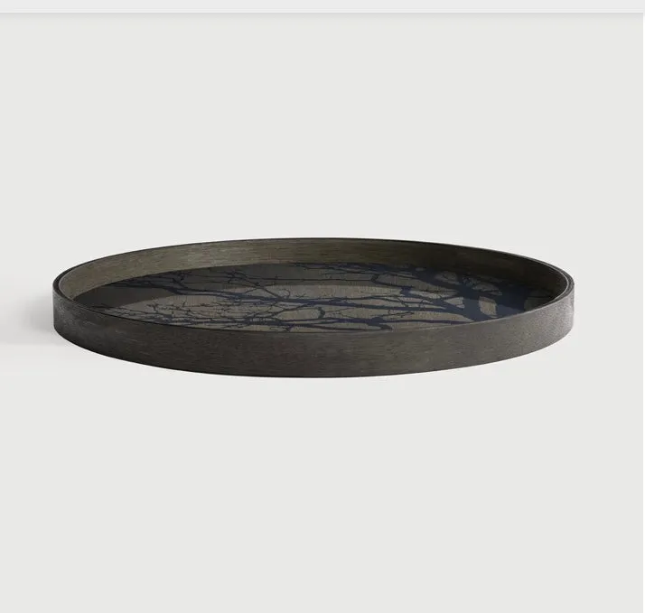 Black Tree Wooden Tray