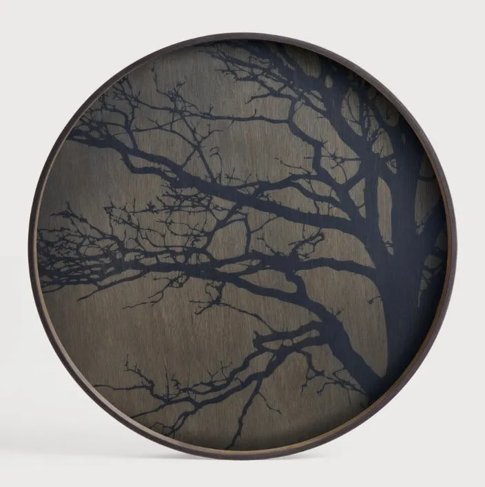 Black Tree Wooden Tray