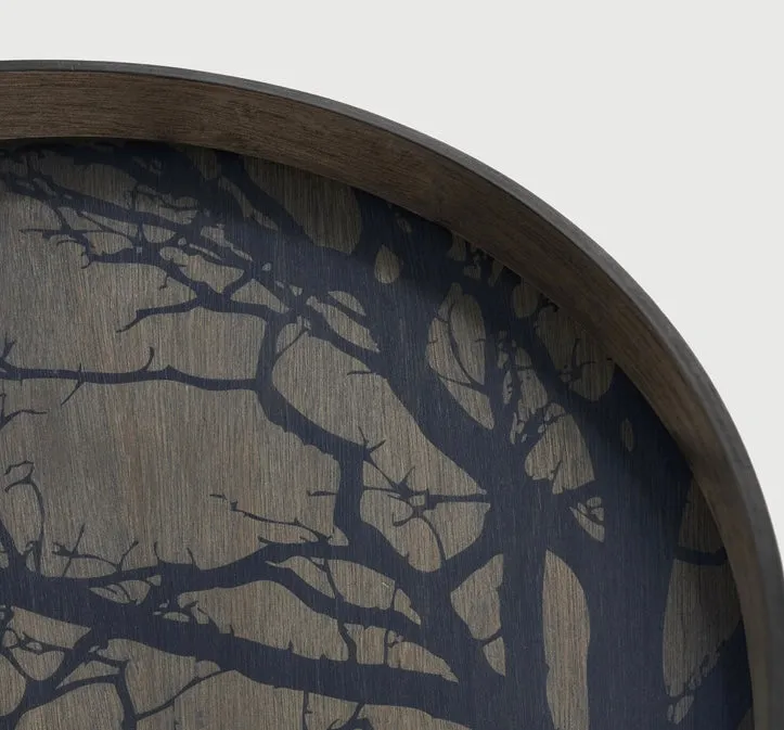 Black Tree Wooden Tray