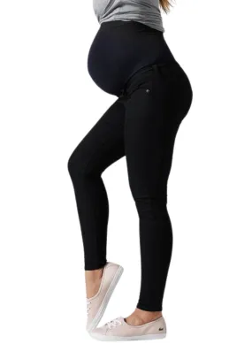 BLANQI Maternity Belly Support Skinny Jeans - Black Clean