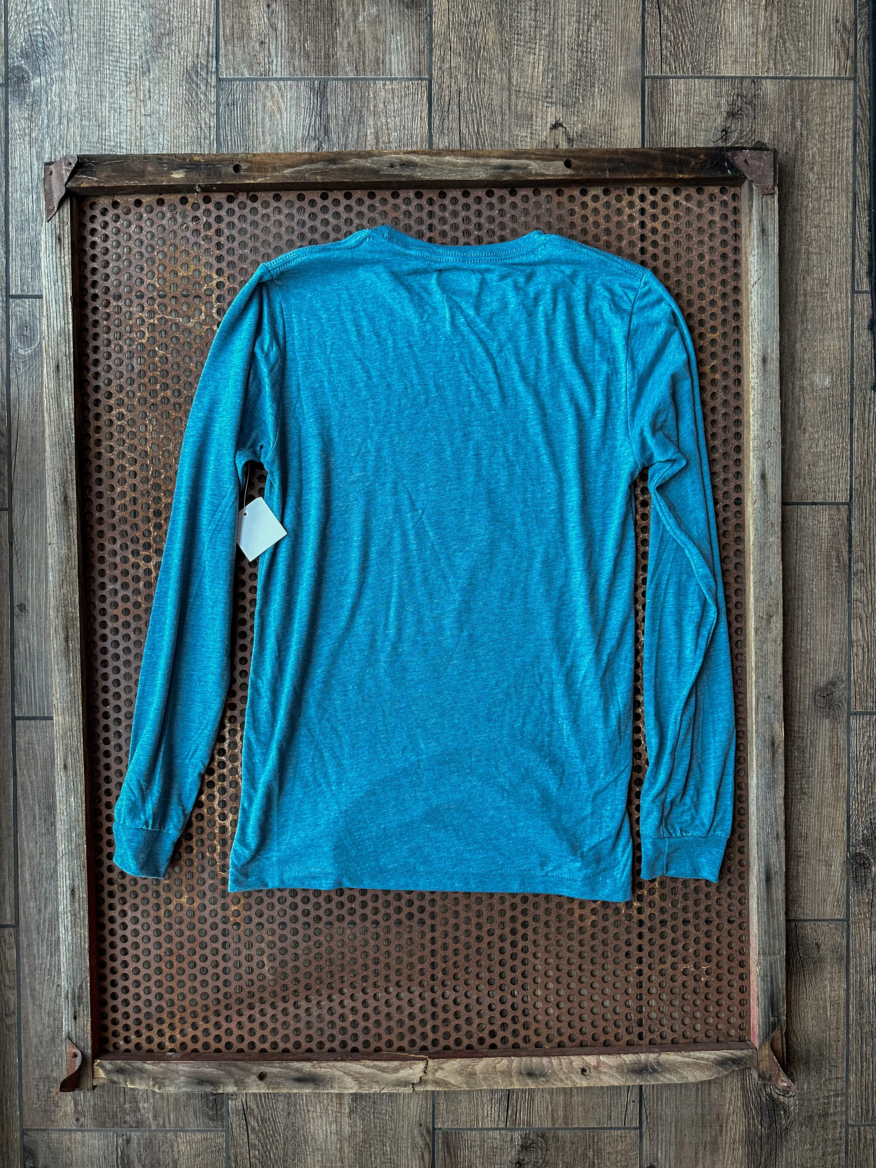 Breakaway Roper triblend long sleeve tee in denim  blue