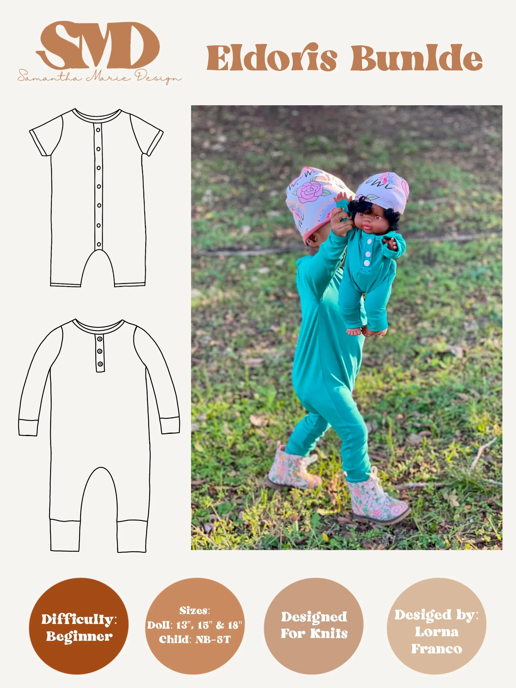 Bundle Eldoris Romper & Doll Digital Sewing Pattern