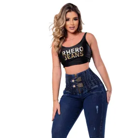 Calça Feminina Rhero Jeans Lançamento Afina Cintura Com Bojo