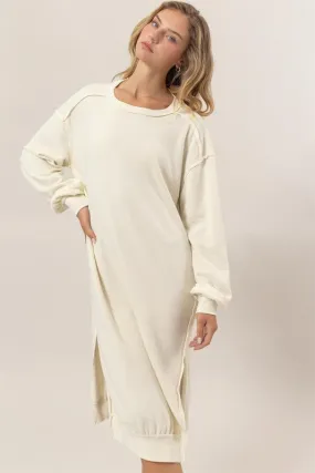 CANDLIGHT WINTER CREAM SWEATSHIRT DRESS