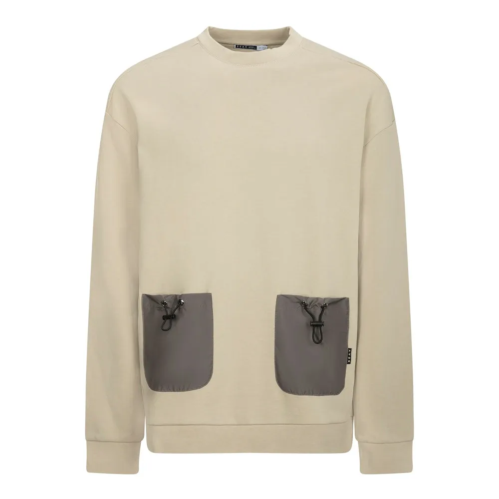 Cappuccino Delavé Crew Neck Sweatshirt