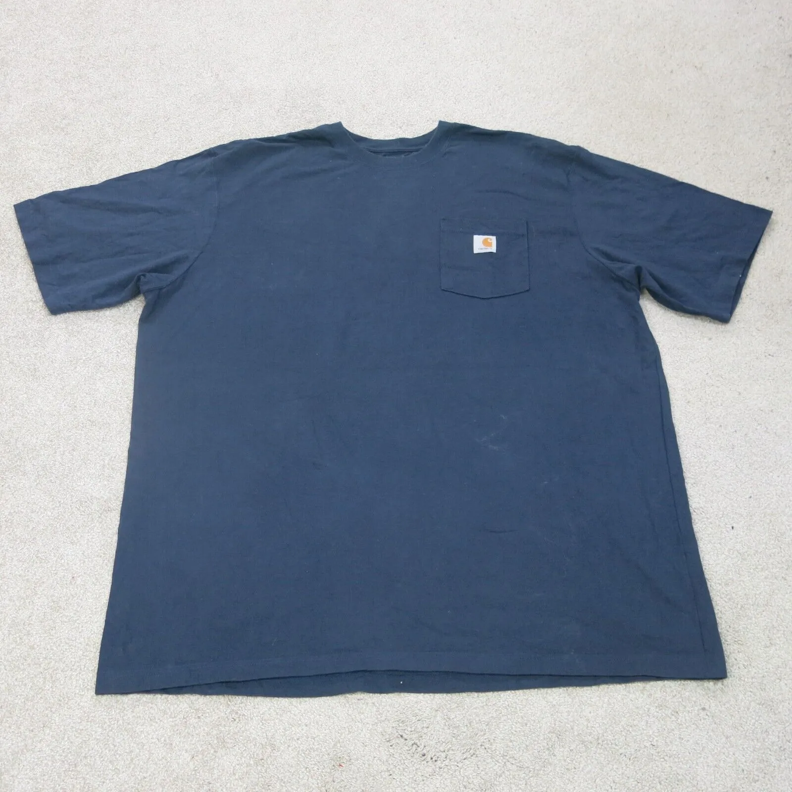 Carhartt Shirt Men 2XL Blue Crew Neck Tee Pullover Short Sleeve Original Fit