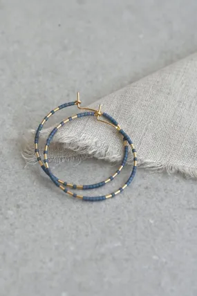 Chaldene Earrings, Indigo