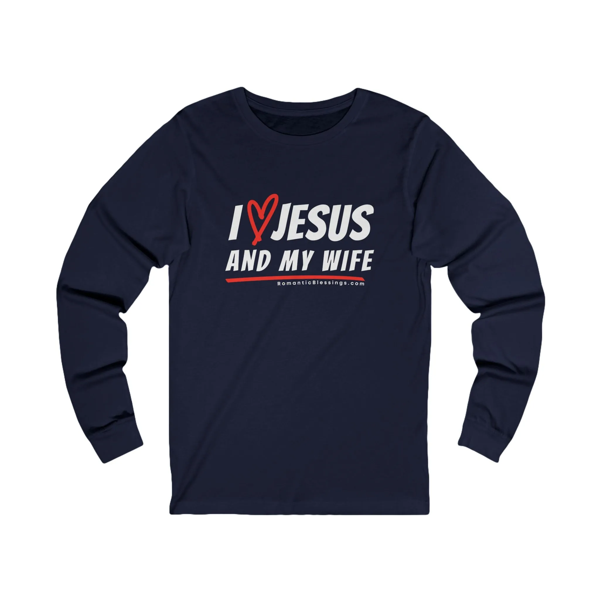 Christian Marriage Message for Husbands on Long-Sleeve T-Shirt