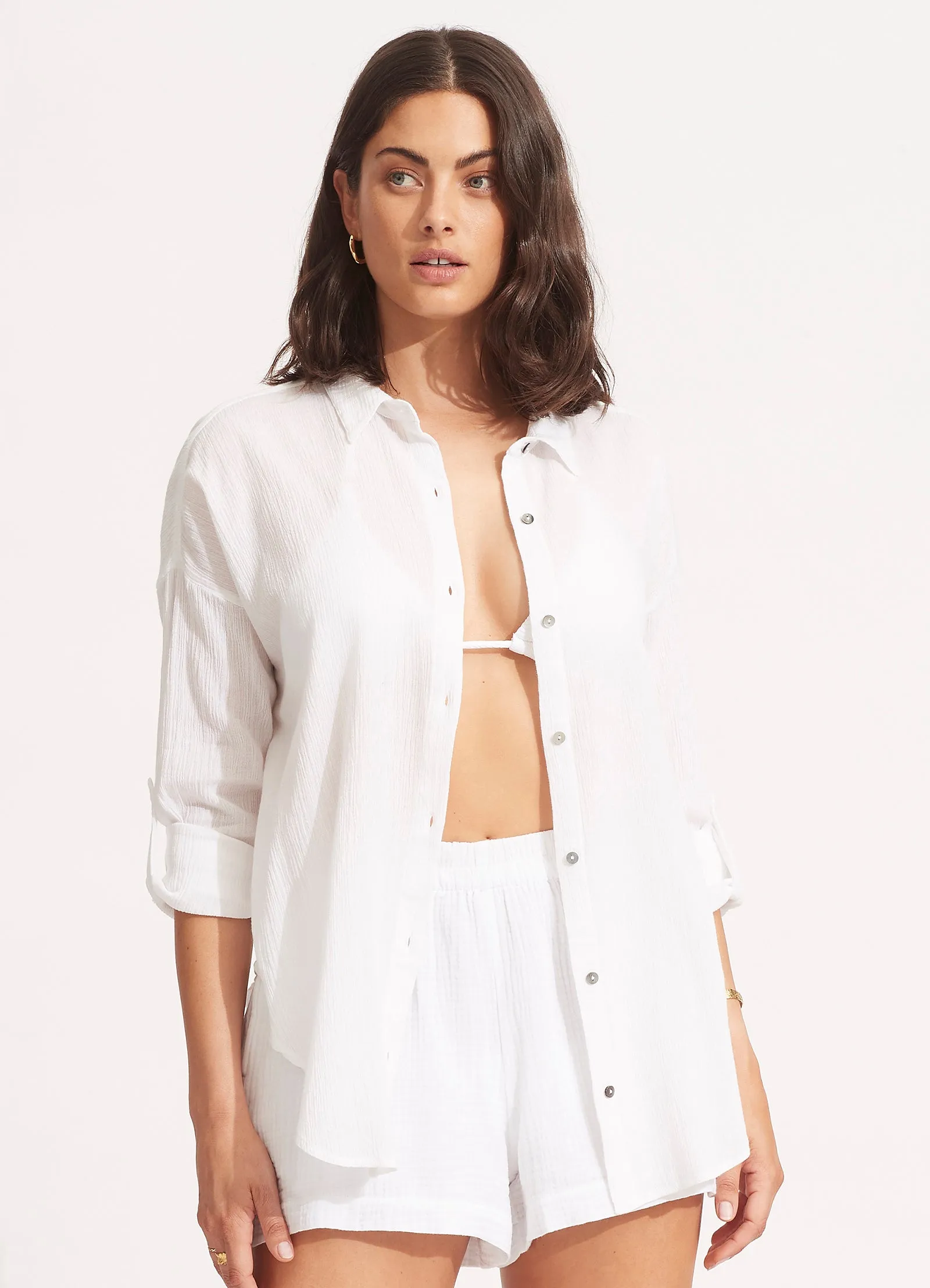 Classic Beach Shirt - White