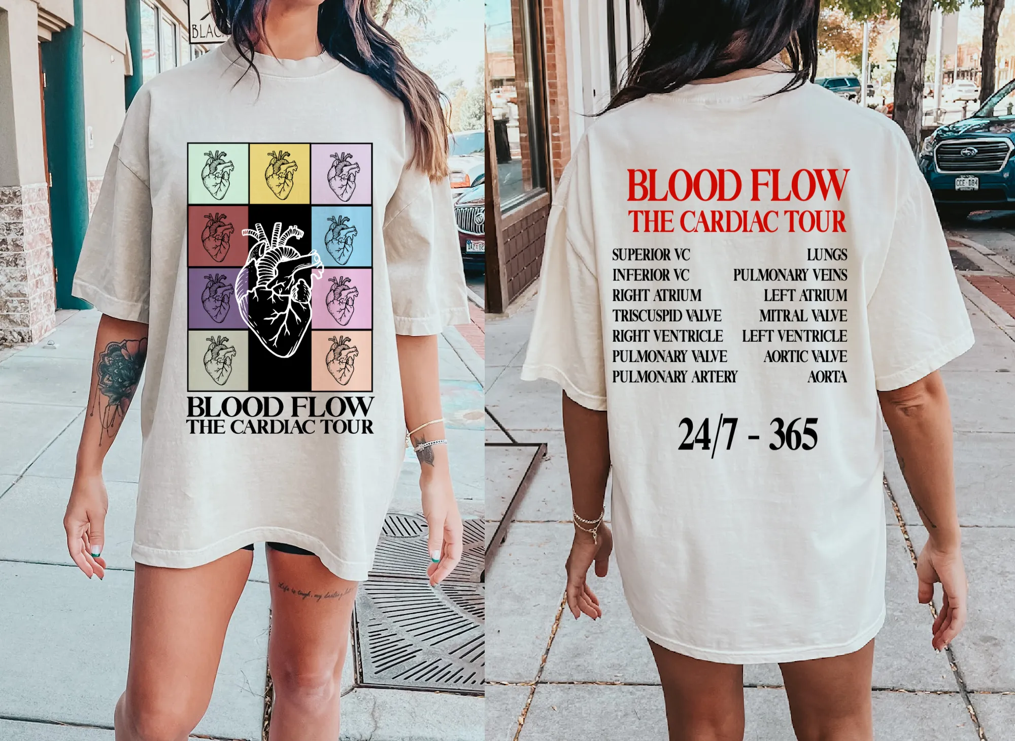 Comfort Colors or Bella Canvas Blood Flow Eras Tour Tee/ Cardiac Tour