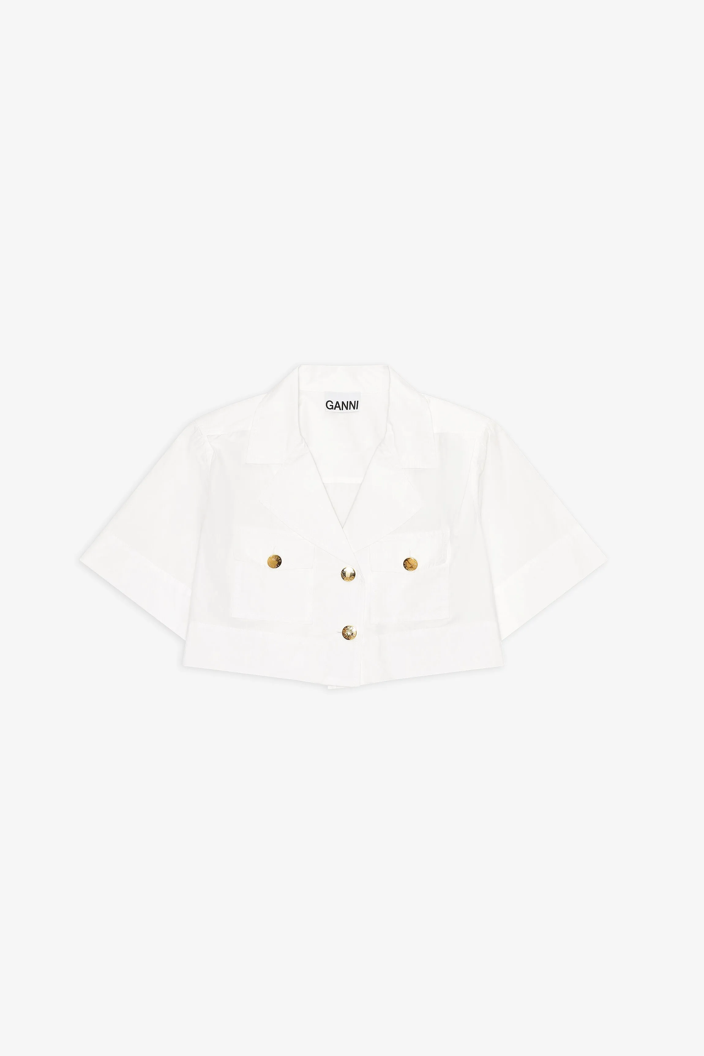 Cotton Poplin Cropped Shirt