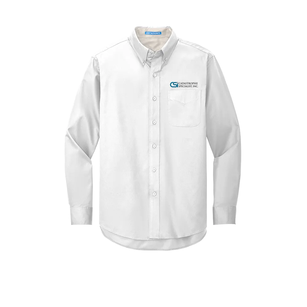 CSI Catastrophe Specialist, Inc Silk Touch™ Long Sleeve Easy Care Shirt - White