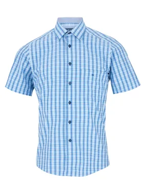 Daniel Grahame Blue Geneva Short Sleeve Casual Shirt 14441SS 21