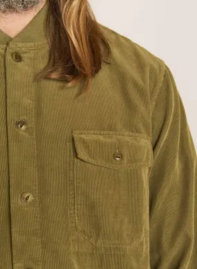 Delinquents Needlecord Organic Cotton Overshirt - Olive