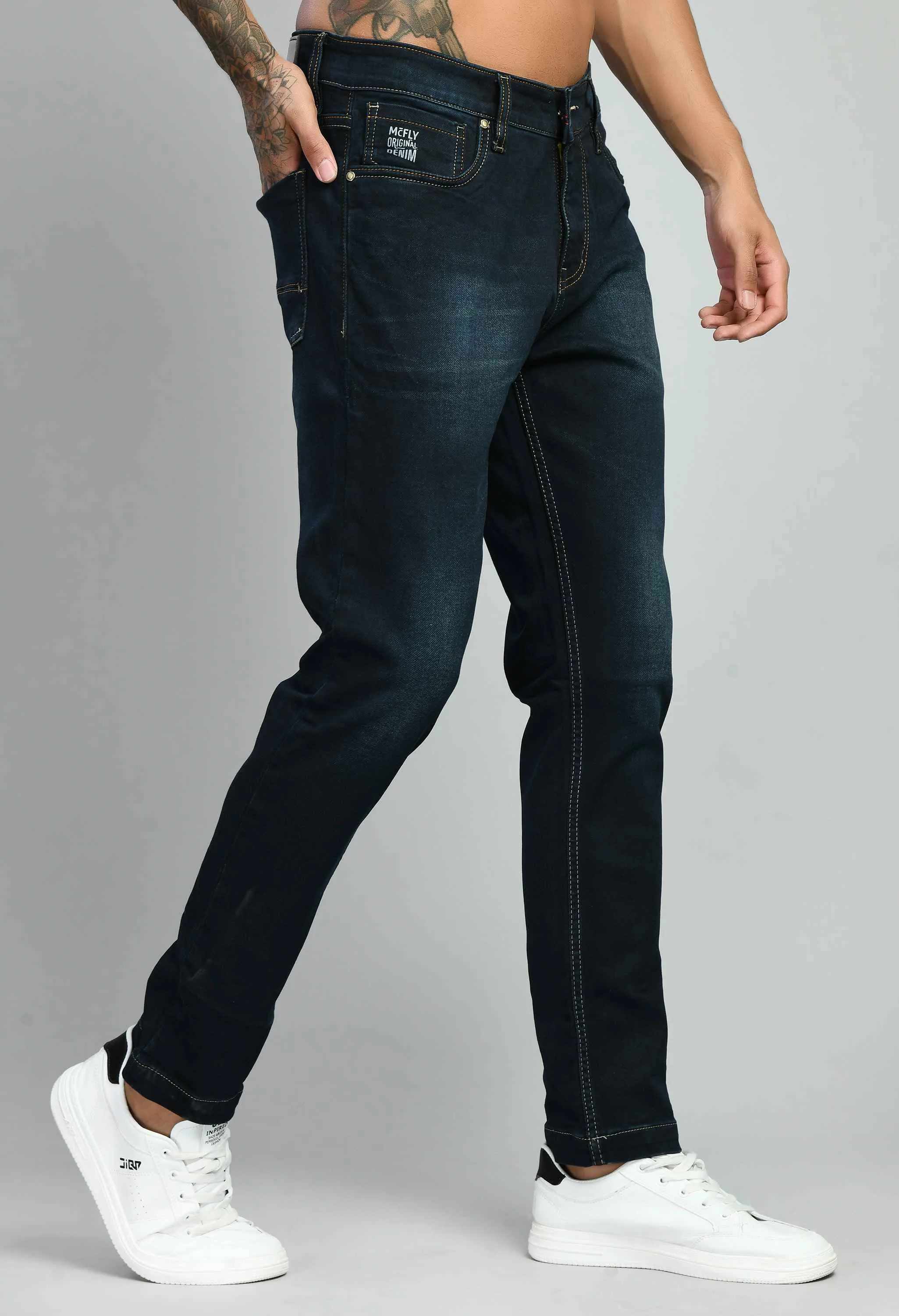 Denim Lycra Mid Rise Slim Fit Jeans