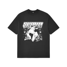 EAGLE TO THE WORLD T-SHIRT - BLACK