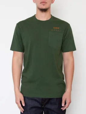 Edwin Jeans Organic Cotton Pocket T-Shirt Midori Green