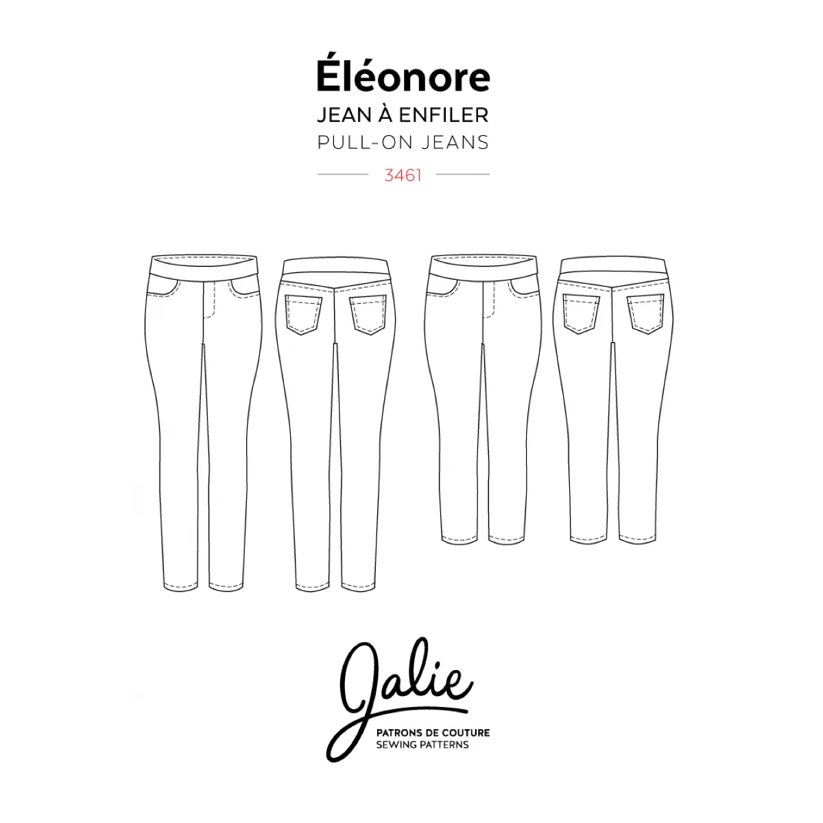 Eleonore Pull-On Jeans Pattern