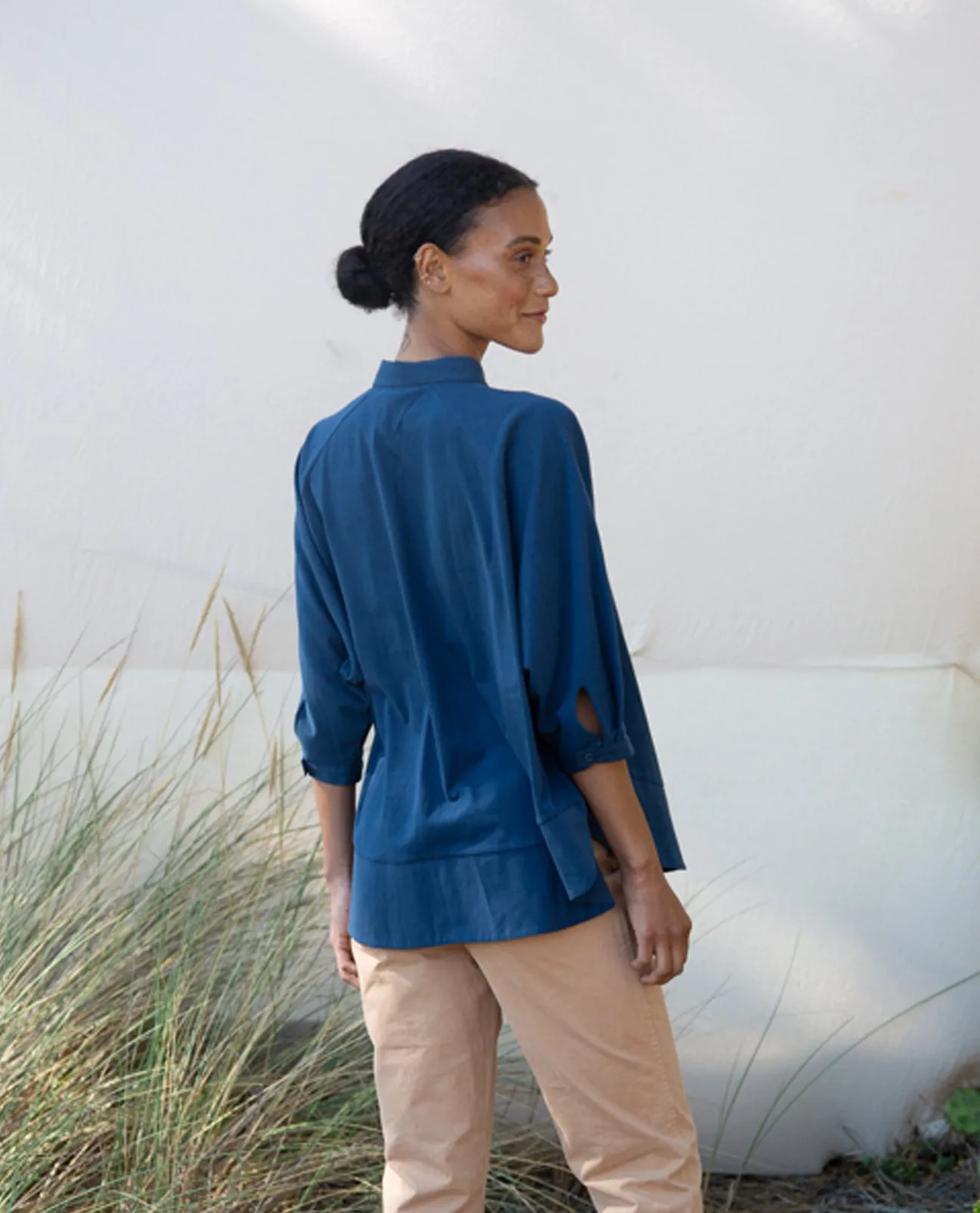 Everly Organic Cotton Shirt In Indigo