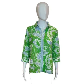 Flora Shirt | Kelly & Periwinkle