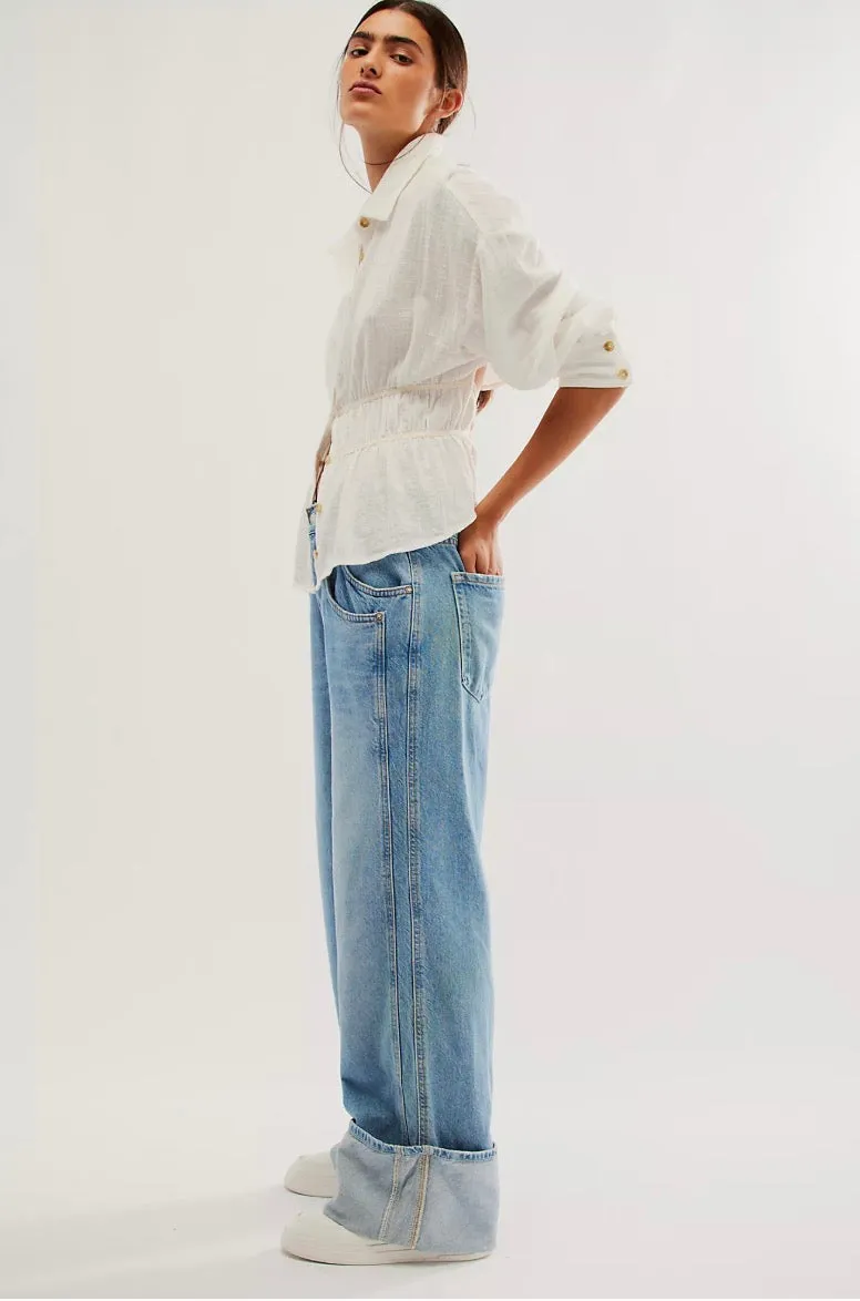 Free People - We The Free Final Countdown Cuffed Low-Rise Jeans