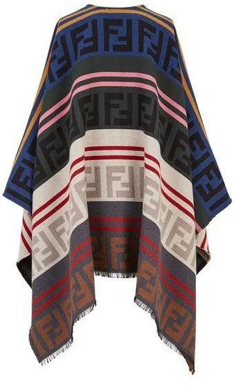 Fringed Logo Poncho