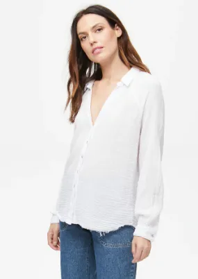 Gauze Long sleeve blouse