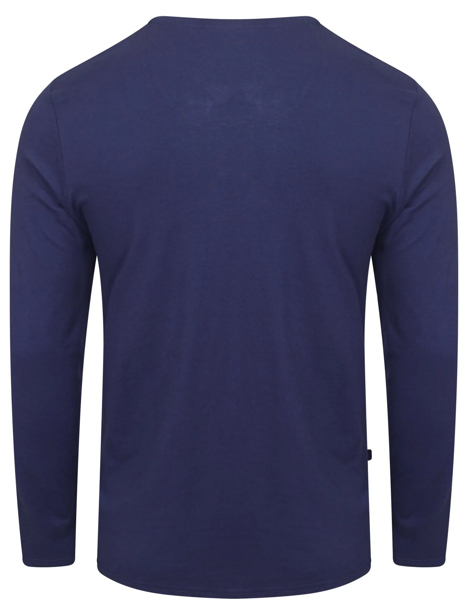 Goodge Henley Long Sleeve Cotton Top in Deep Cobalt - Le Shark