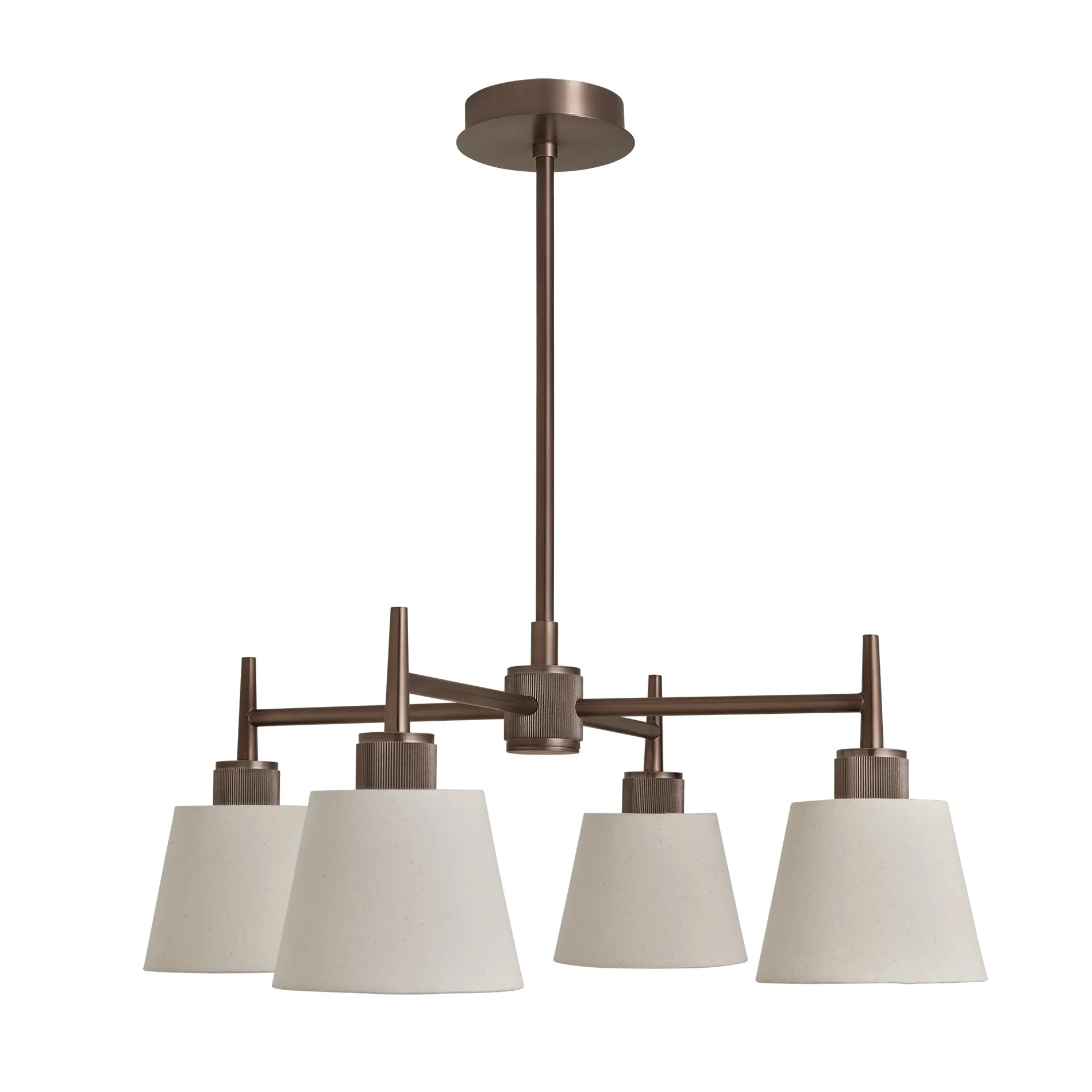 Henley 4 Arm Pendant Light - Natural Cotton Shades