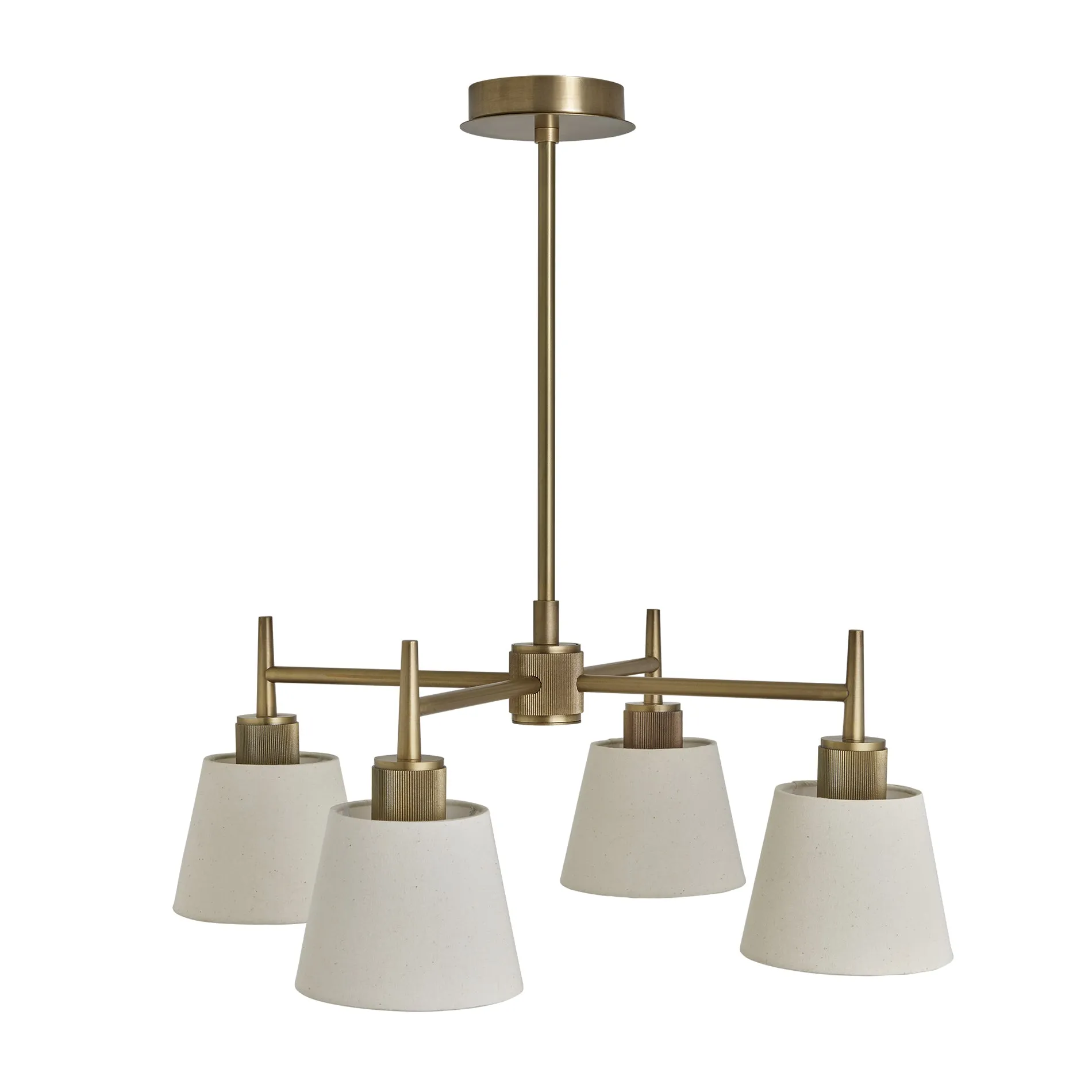 Henley 4 Arm Pendant Light - Natural Cotton Shades