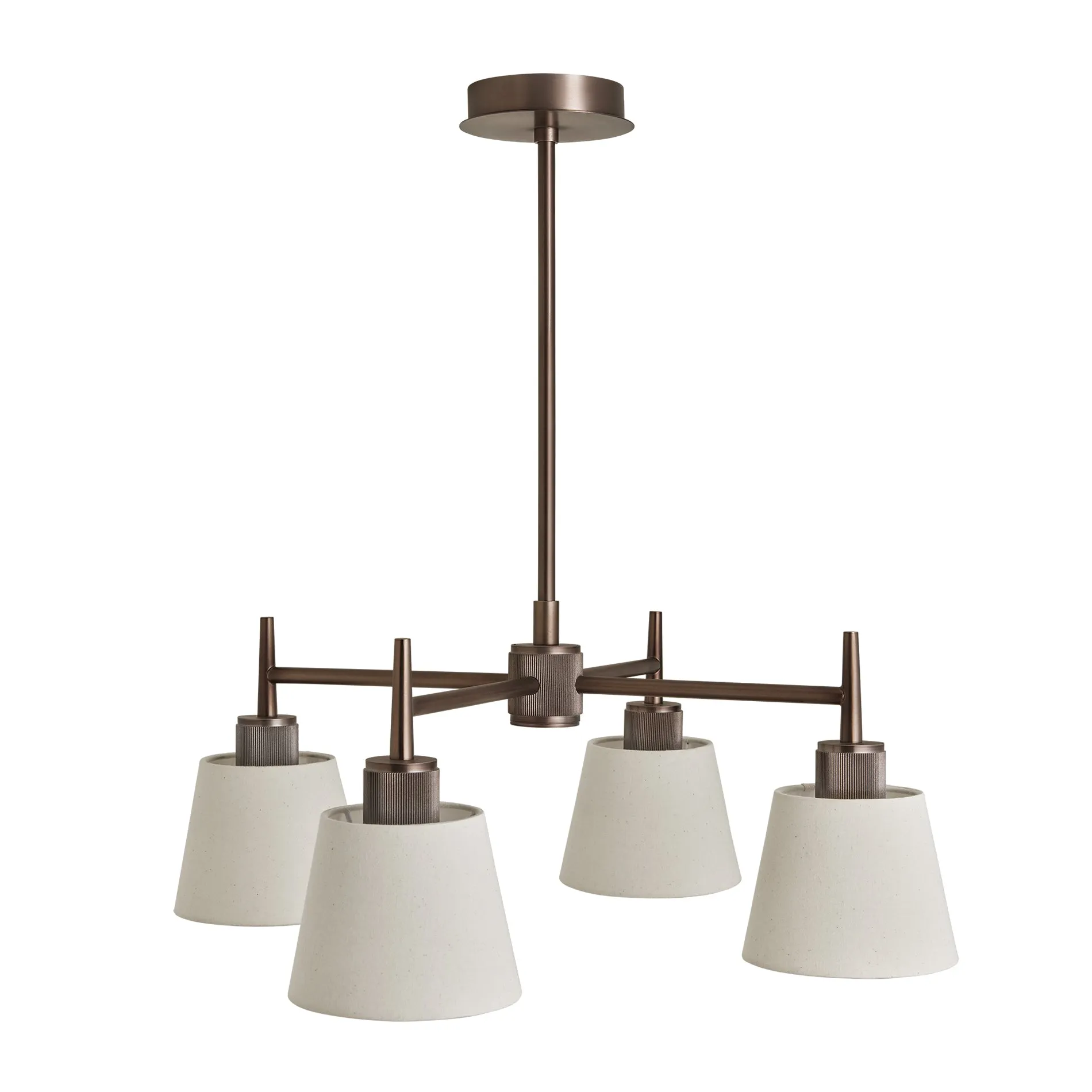 Henley 4 Arm Pendant Light - Natural Cotton Shades