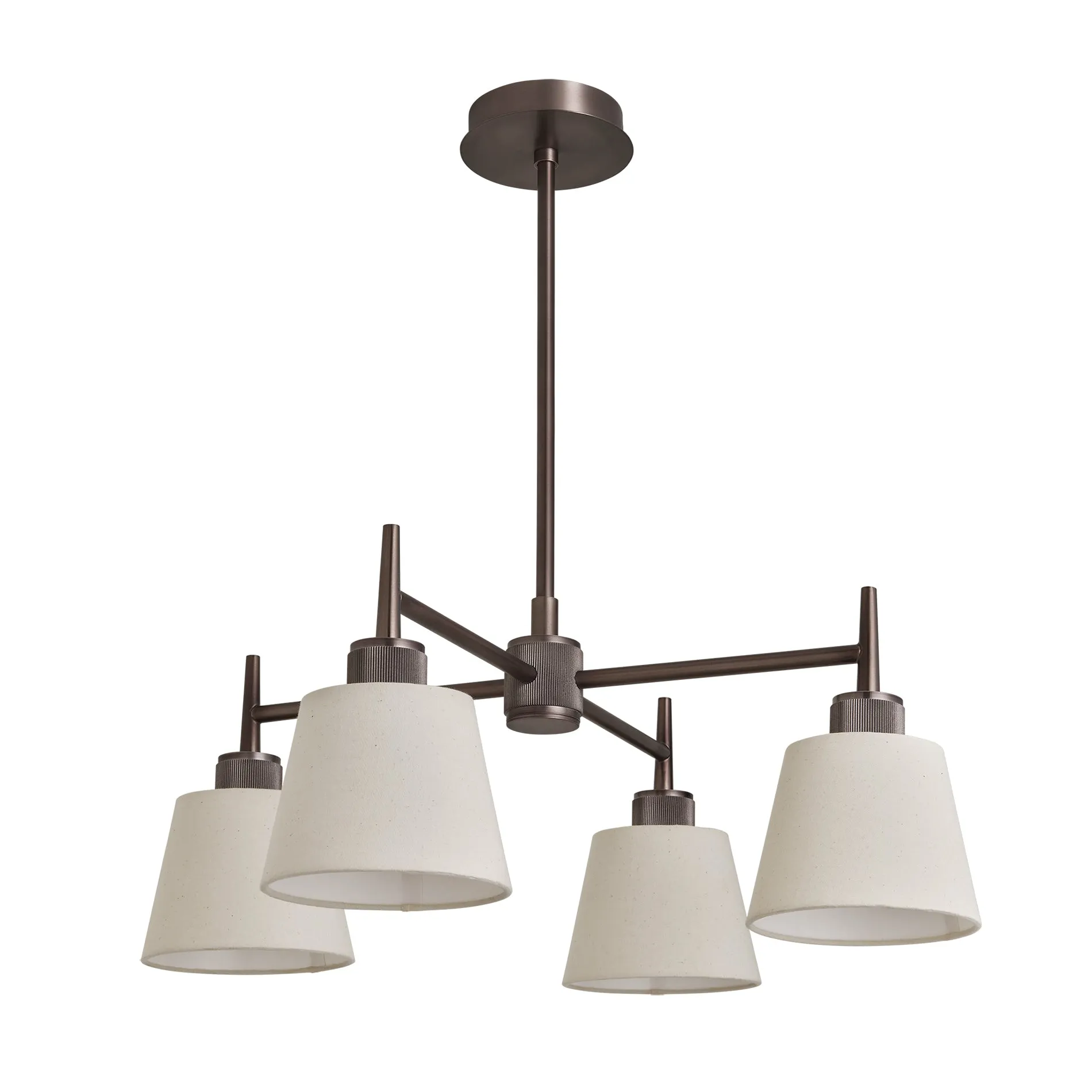 Henley 4 Arm Pendant Light - Natural Cotton Shades